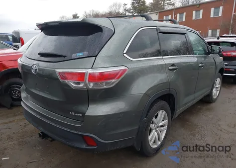 2015 Toyota Highlander Le V6 из США, поврежденный, VIN 5TDBKRFH5FS131791